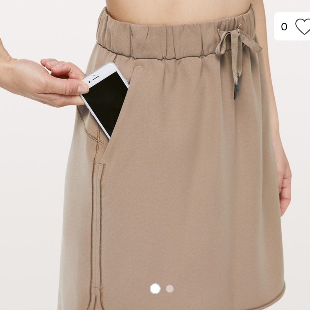 Lululemon - On the Fly Skirt - Tan - Size 4